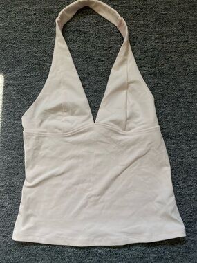 Free People Blush Pink Halter Tank Top